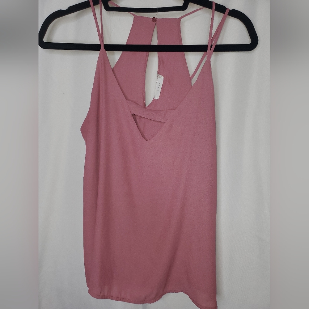 Sleveless V Neck top Pink SZ Small